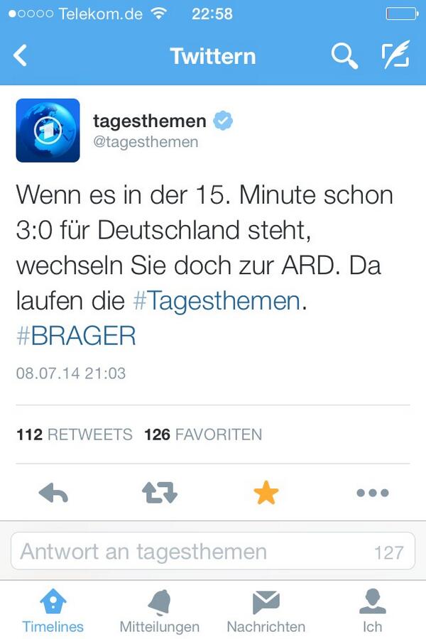 Welcher Kollege auch immer das um 21:03 Uhr geschrieben hat: Morgen unbedingt Gehaltserhöhung verlangen! <a href="/tagesthemen/">tagesthemen</a>
