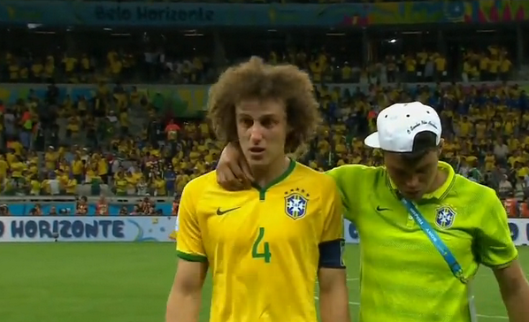 Copa90US's tweet photo. Shell-shocked David Luiz. No one has given more for #BRA during this tournament. #BRAvsGER http://t.co/ke46pc77ZP