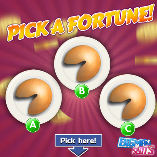BigmanSlots's tweet photo. http://t.co/60JZz0jXaN ☜ Fortune Cookie Gift!  
Keep Spinning at #BigmanSlots http://t.co/puI4wA2MC2