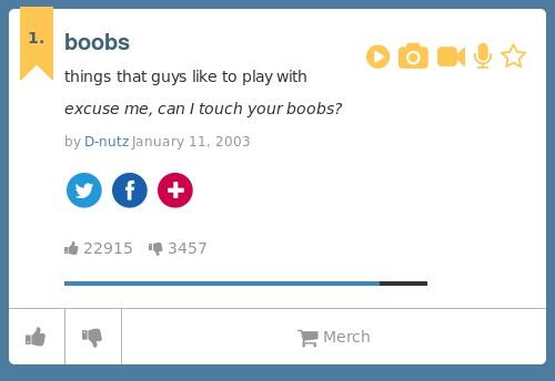 Urban Dictionary on X: @__AlexScott__ boobs: things that guys