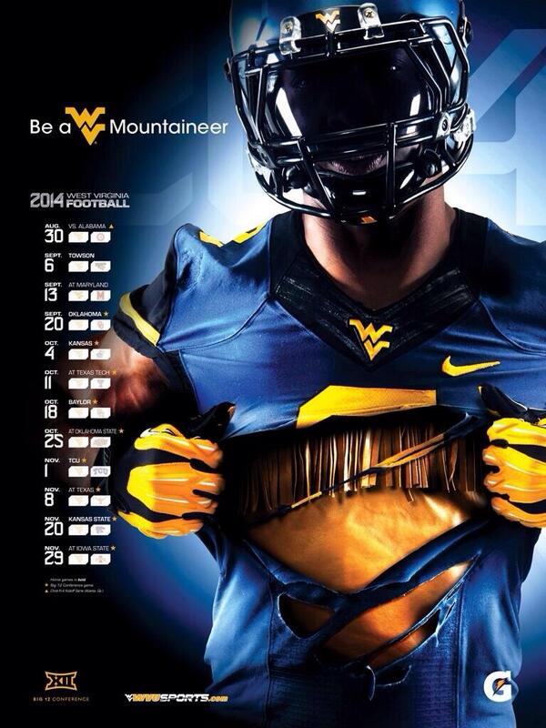 PosterSwag's tweet photo. Wow. We might have a new leader for best poster of the season! @WVUSports @WVUfootball. RETWEET this if you agree! http://t.co/afWtOXtEE0