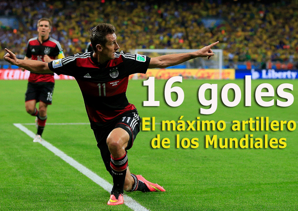 elcomerciocom's tweet photo. Nace una leyenda: Miroslav #Klose, el máximo goleador de la historia de los Mundiales » http://t.co/ZXWAu46w7K http://t.co/lixqAWkOoA