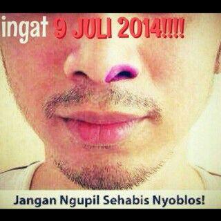 RT <a href="/Burntheleaf/">Burntheleaf Records</a>: Mimin udah selesai mencoblos nih, tinggal kalian yg belom buruan dah coblos, tapi inget ya...