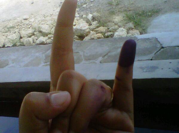 Syudah menggunakan hak saya #Jokowi9Juli \(´▽`)/