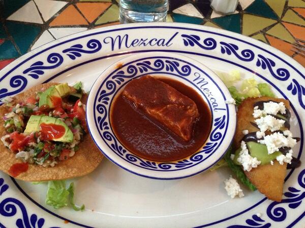 xiaolinmama's tweet image. The chefs at Mezcal outdid themselves with chicken mole, tostadas and empanadas. #dishcrawl #sanjose