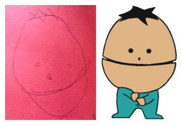 Hughesy2013's tweet photo. My two year old drew a face eerily reminiscent of Ike Broflovski from #SouthPark.  Yes, we are Canadian! http://t.co/FCvU5nD0sM