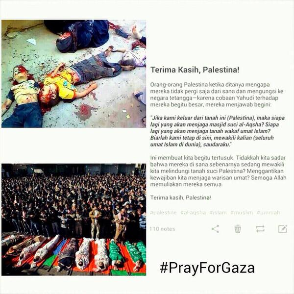 #PrayForGaza "<a href="/gitgitcha/">GITCHA CHANDRA</a>: Not judging the jewish people in israeli, but i hate the military there. Stop please!!! "