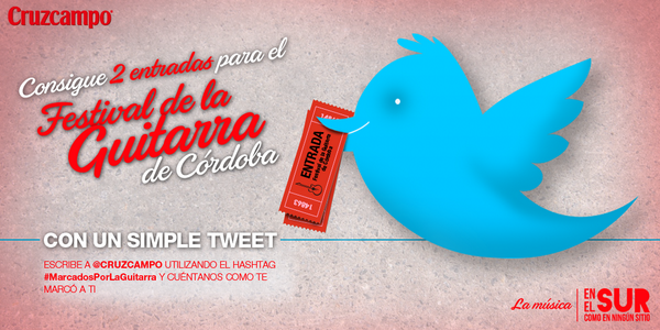Cruzcampo's tweet photo. 2 ENTRADAS al Festival de la Guitarra de Córdoba pueden costar solo un tweet a #MarcadosPorLaGuitarra http://t.co/AtZ8HPy68o