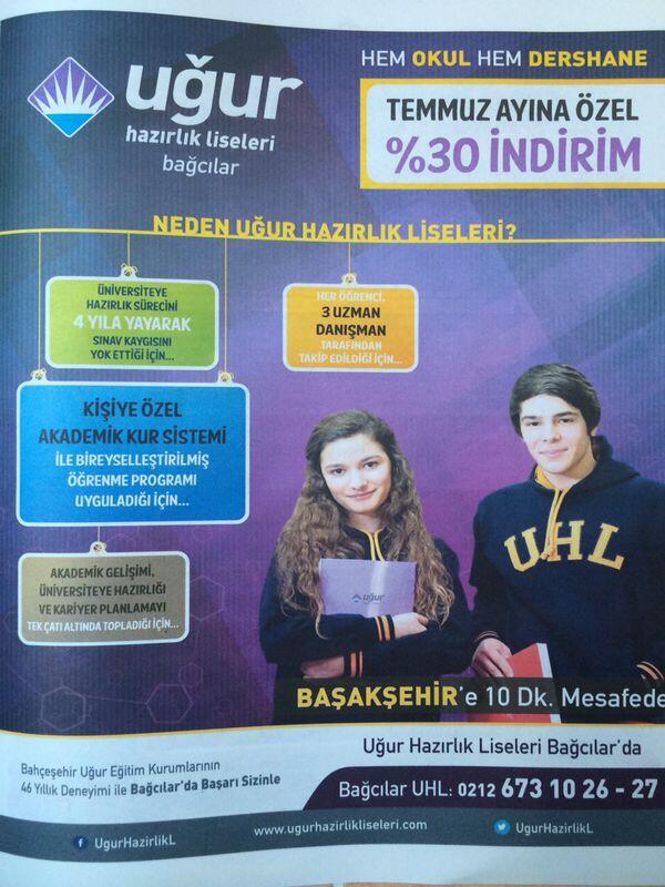 Bağcılarda Uğur Hazırlık Lisesinde Erken Kayıt avantajlarını kaçırmayın. İrtibat:02126731021