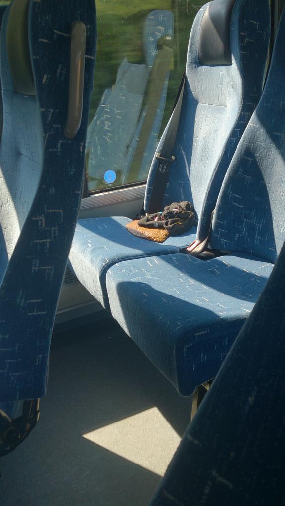 jjohannnas's tweet photo. Tyckte det luktade råvidrigt på bussen så är det en nån som bajsat på sätet&amp;försökt täckt det med sina strumpor?????? http://t.co/RVii0W1hQR