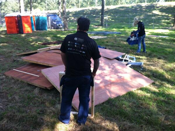 AbstractBuildin's tweet image. Getting ready for #PearlJam #MiltonKeynes constructing washing facilities with @AbstractPlumbin