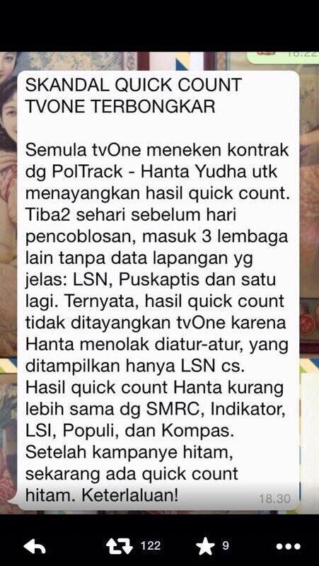 #TvOneMemangBeda :) <a href="/TemanRakyat/">Teman Rakyat</a>: Skandal quick count tvOne terbongkar... Parah.