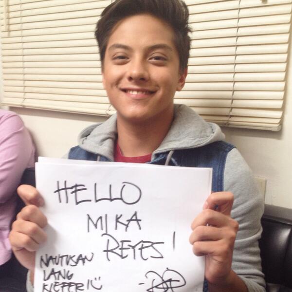 omgkathniel's tweet image. “@BoyBangus: Yo @mikareyesss hello daw from @imdanielpadilla ! Shout out din kay idol @kieferravena haha! #MieFer http://t.co/hi30dODVMu”