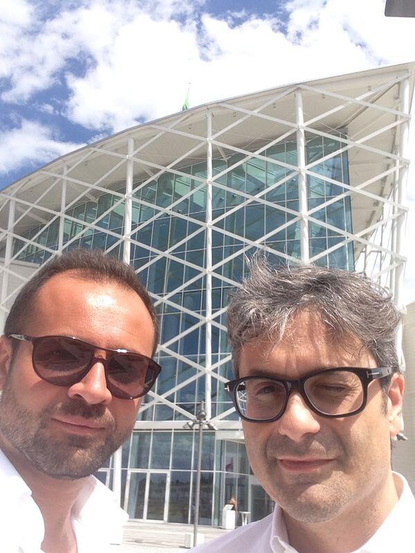 diArchitects's tweet photo. Luca, head of global business development with Roberto, director of the Milan studio doing a selfie by #navedevero http://t.co/J8AFTS4Xgx
