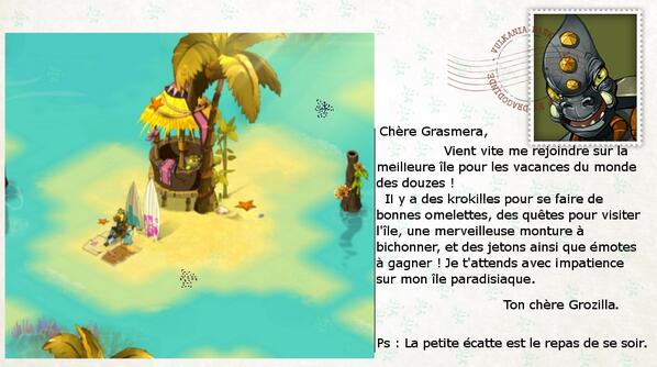 Meilodye's tweet photo. Le hashtag #Vulkania2014FR. Voici ma participation au concours  « BONS BAISERS DE VULKANIA ! » de @DOFUSfr http://t.co/2YmjuAZTSi