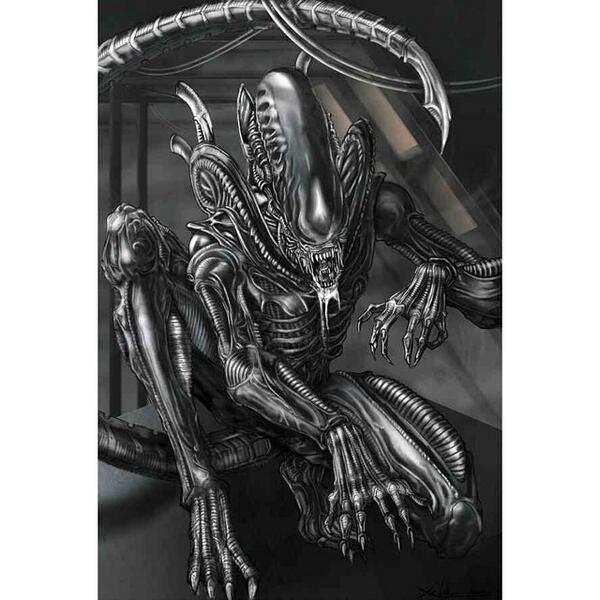 TemNoTrem's tweet image. Original art by ChrisOzFulton, colours by Sarah Perryman. Personally, I prefer the original #alien #aliens #xenom...
