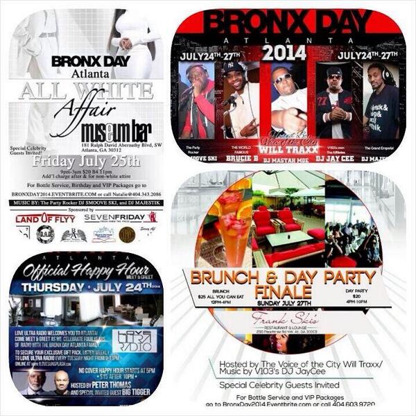 LionsPawPromote's tweet image. @BxdayMilk S/O to @Bronxdayatl 2014 it's going down July 24th -27th 4 days non stop partying, 1 huge wkd! Get Urz!