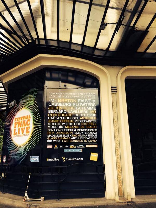 "Festival <a href="/Fnac/">Fnac</a> live" el 17 de julio en el Hòtel de Ville (París).Festival gratuito en el que podréis disfrutar de M