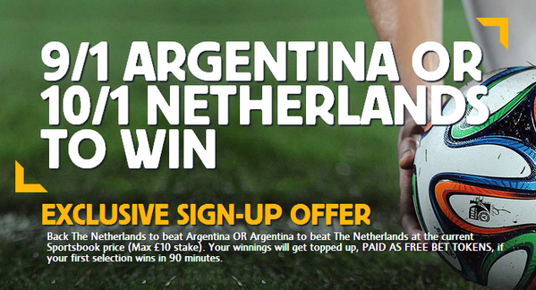 RacingTipsBZ's tweet image. Choose your #ARG v #NED boost!

Argentina @ 9/1
OR
Netherlands @ 10/1

Here&amp;gt; ads.betfair.com/redirect.aspx?…  9
