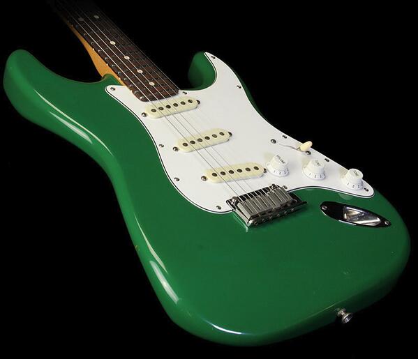 SixStringVai's tweet image. Fender Stratocaster Electric Guitar Tanqueray Green
