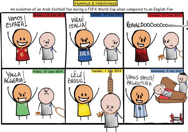 ItsHummus's tweet photo. Well.. I did say, "To be continued". The #Arab fan during the #WorldCup2014. #ARGNED. http://t.co/MvEBi9xX3e