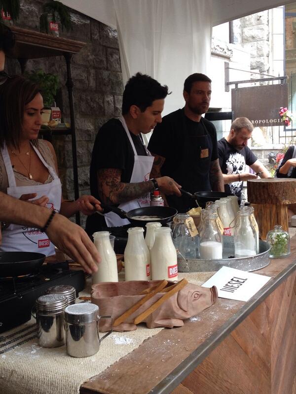 Ally_PR1's tweet photo. Great pancakes for a great cause! @ChefChuckHughes @1milk2sugarsPR #sweetgoodness #DIESEL http://t.co/dNVwf06teS