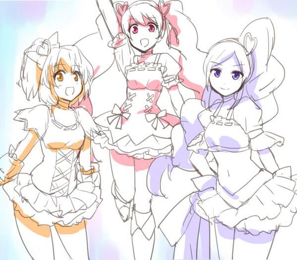 黒河真琴 テーマ Let S フレッシュプリキュア 歌 茂家瑞季 Opの3人集合のイメージ プリキュア版深夜の真剣お絵描き60分一本勝負 Http T Co Pxt4kx5cdj