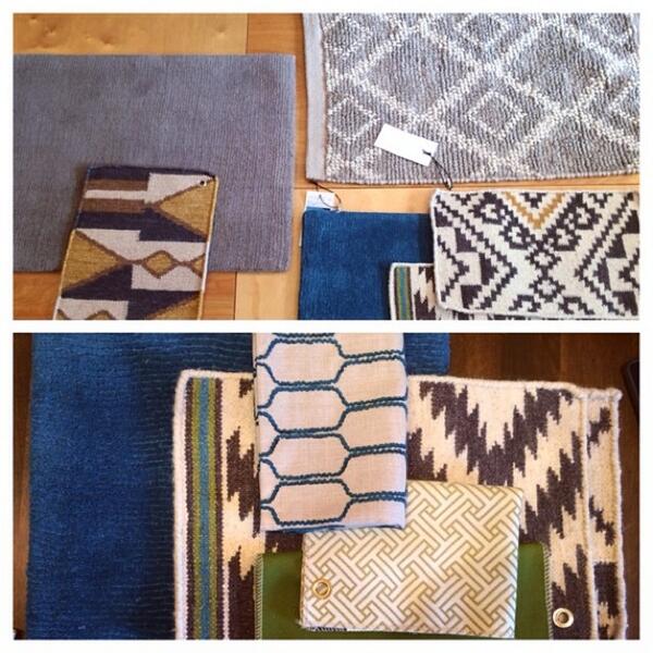 Playing around with different #rug options. #interiordesign #flatweaverug #patternedrug