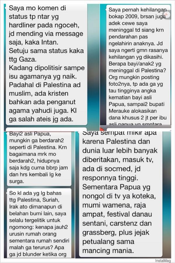 Lagi rame gaza ya ?? Bangsa sendiri *papua* apa kabar ??  ""