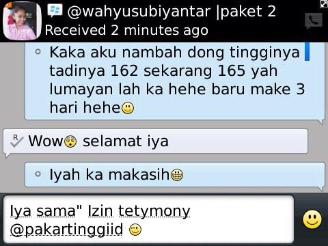 Testimoni . naik 3 cm cuma dalam 3 hari loh. ga keren gimana coba :) masih ragu?? PIN: 28365762 | WA:085860670371  ,