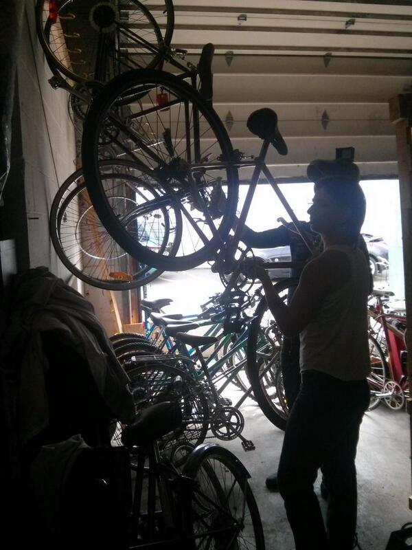 Practice Safe #Drilling. Putting up #bikeracks. #bitbybit