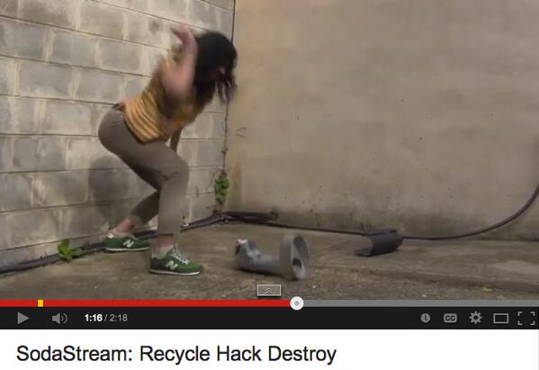 Mondoweiss's tweet photo. Video via @PhillyBDS: How to destroy your @SodaStream machine http://t.co/XvUvEHvLOd http://t.co/R825sajKVB