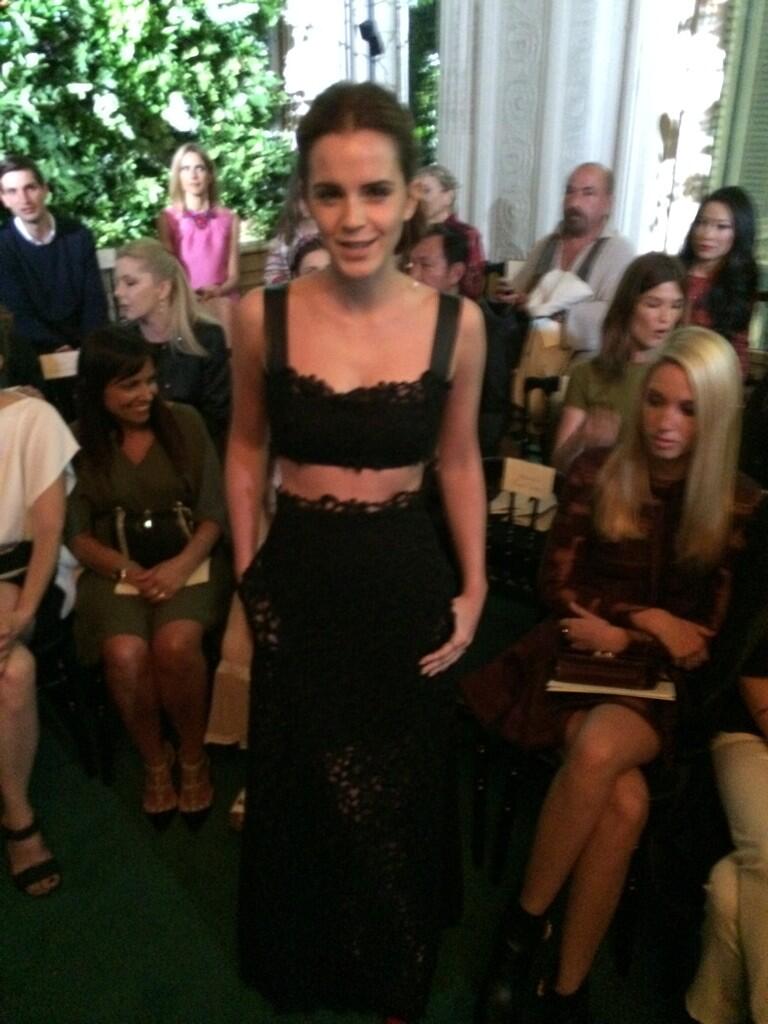 Valentino on Twitter: Emma Watson black lace resort. Missed the show? Watch it again on live.valentino.comm http://t.co/jEjtJ8lpwU" /