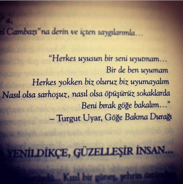 Remziahin5's tweet photo. "Herkes yokken biz oluruz, biz uyumayalım.."
#turgutuyar 

Ertürk Akşun / Yarım Kalan http://t.co/IAYhlv10No"