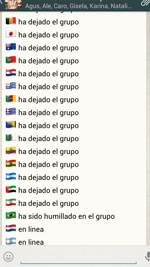 C5N's tweet photo. #NEDvsARG El mundial también se vive en los grupos de Whatsapp. Mirá esta foto viral que recorre la web #NED 0-0 #ARG http://t.co/CNar2ZRgoG