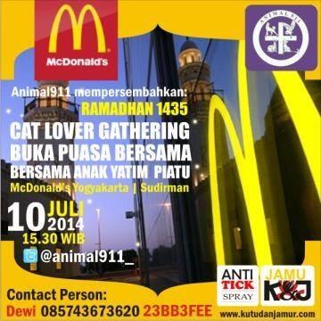 heii you...yes you...ayoo kita ke mcd sudirman .ngabuburit berpahala....buk ber ma anak yatim piatu..ayoo ramekan..