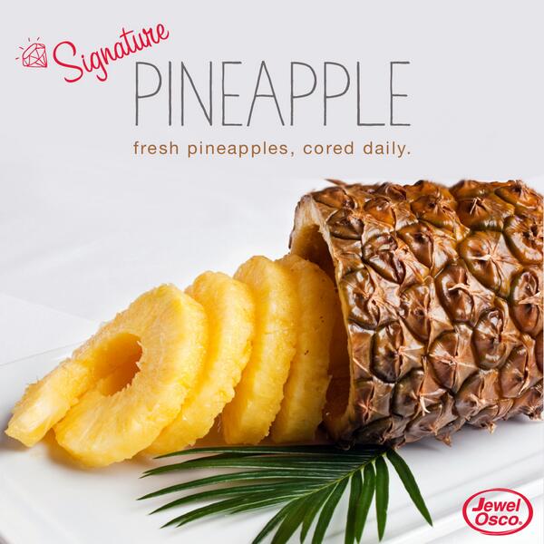 jewelosco's tweet photo. Stop our new &amp; improved Jewel stores today and try our deliciously refreshing #SignatureItem Fresh Cored Pineapple http://t.co/XzBUaAjgaU
