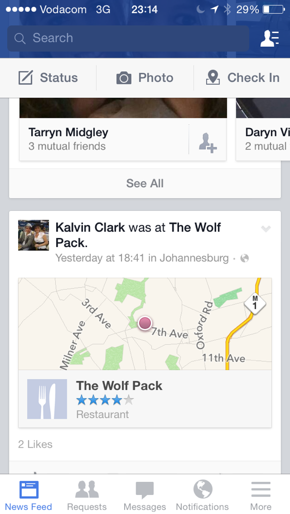 bradgrieve's tweet photo. WTF?! Who's this Facebook "friend" of mine checking INTO the @wolfpacktrust ?! @DJRogerGoode @kyleworde @CharlieDeaks http://t.co/IV96lG8Bz8