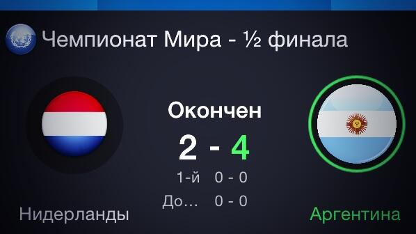 ARTEM_KLYUSHIN's tweet image. 2:4 Они прост:))) никуда не спешат...  #NEDvsARG #АргентинаНидерланды #НидерландыАргентина RT