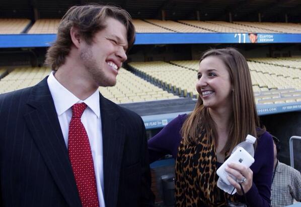 DodgerBaseball_'s tweet photo. Clayton &amp; Ellen Kershaw's relationship is the true relationship goal: http://t.co/Xsnm0BKKjQ