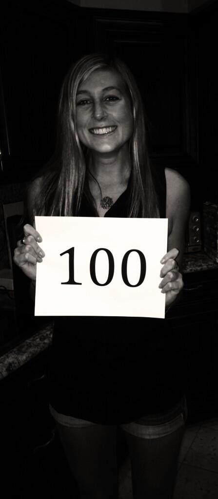 kaybeezly's tweet photo. Guess who made it to 100?!?! #100happydays #day100 #challengecomplete #excitedformybook #sohappy #cantbelieveimdone http://t.co/b16752VREf