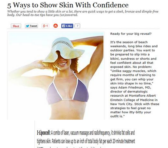 chromogenex's tweet photo. 5 Ways to show skin with confidence....http://t.co/lsD122ZMq6 our iLipoXcell device featured here at Health Magazine http://t.co/Owd59RFxmJ