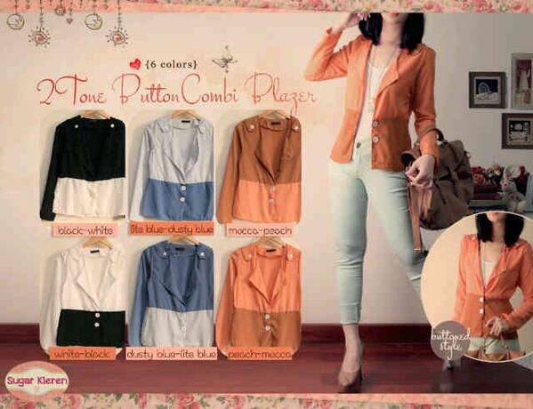 sevdays_'s tweet photo. Sale ! Sk 2tone button blazer seri@75ribu white-black #SDupdate http://t.co/tIBplVVgpI