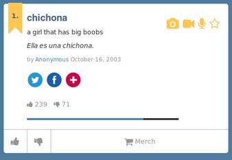 Urban Dictionary on X: @LucieCastro18 chichona: a girl that has big boobs    / X