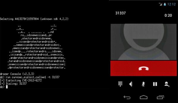 lomentinc's tweet image. #AndroidVulnerability Allows Unauthorized Call with Permission Read  ow.ly/yZ8tT goo.gl/8GiwLl