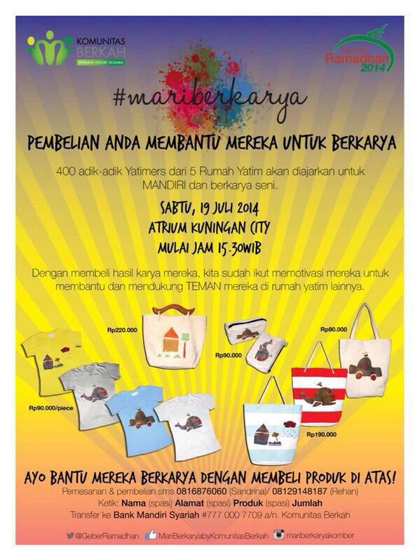 Dan teman2 bisa support mereka dengan membeli hasil karya mereka :)