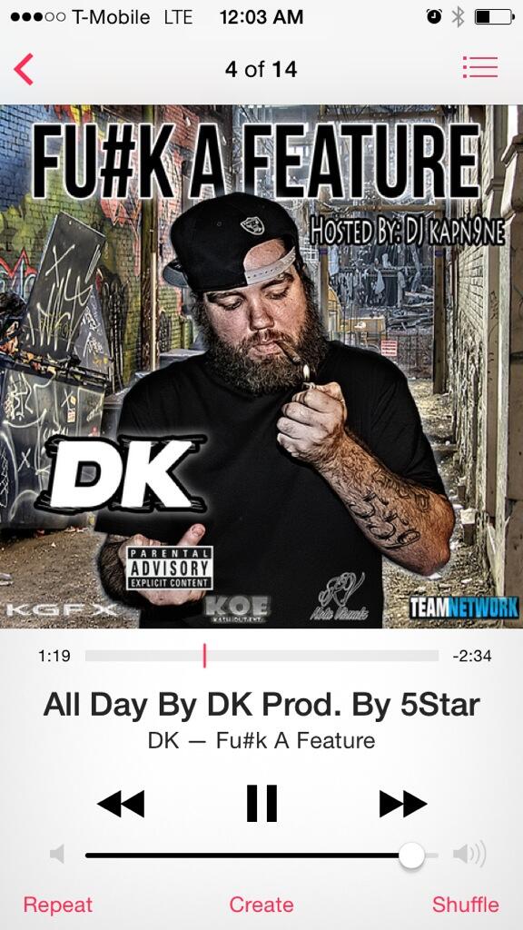 SoCalRapConnect's tweet photo. Slappin DK's "Fuck A Feature" Mixtape @TheOnlyDK @KapTripper #WestCoast http://t.co/ydbaZfdTYM