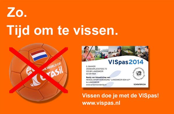SportvisserijNL's tweet photo. Oranje, bedankt voor een fantastische #wk2014! (Maar nu is het tijd voor belangrijke zaken) #sportvissen http://t.co/xZcXayCQKz