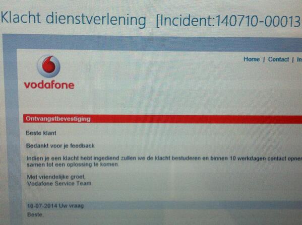 Bhuigevoort's tweet photo. @vodafoneNL lijkt er echt op. Begonnen met form, daarna meerdere malen contact, in 1 keer niets meer... http://t.co/KcBZuiDlPo