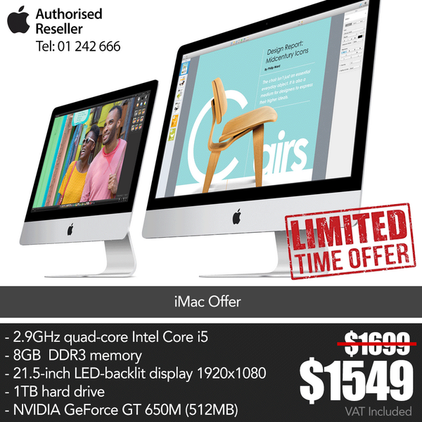 AdkomTeam's tweet photo. Get iMac at just $1549 (vat included) for a limited time and unleash your creativity no matter what your field is. http://t.co/cNe7N7v593